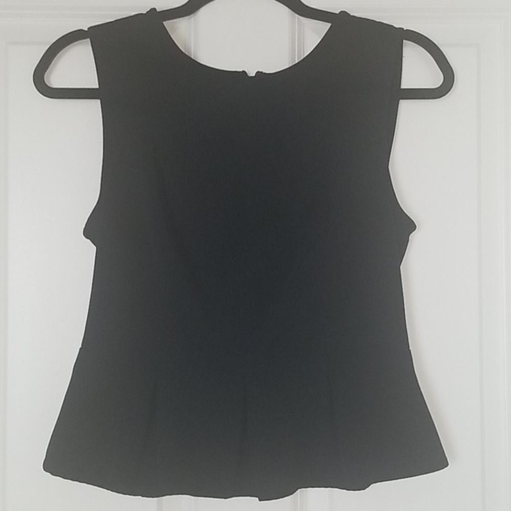 Black peplum blouse